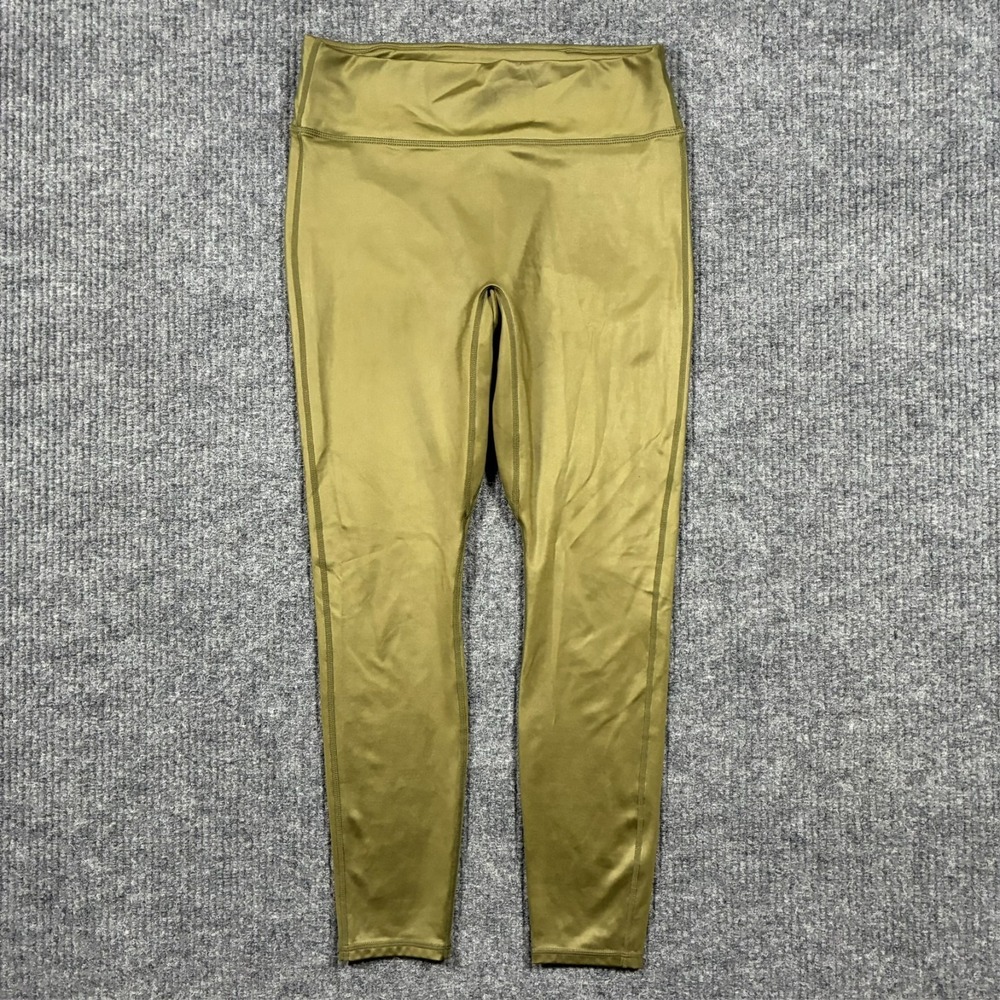 Fabletics‎ Motion365 Leggings Womens Size Large Olive Green Mid Rise Athletic